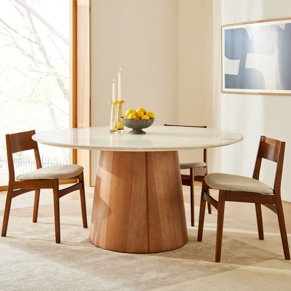 Anton Round Marble Dining Table West Elm United Kingdom